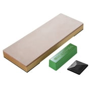 "Sharpal 204N Leather Honing Strop Kit with Polishing Compound & Angle Guide, 8"" x 3"" Genuine Cowhide"