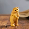 thumbnail image 2 of Animal Statue Home Decoration Carved Bear Wooden Crafts Simulation Gifts Animal Home Car Ornaments, 2 of 6