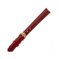 thumbnail image 2 of Gilden Ladies Water-Resistant Oilskin 10-14mm Leather Watch Band MSW63 (12mm End Width, Regular Length, Red, Gold-Tone Buckle), 2 of 3