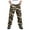 Khaki, variant on LUXUR Mens Pants Elastic Waist Bottoms Cargo Trousers Straight Leg Loungewear Camouflage Black Camouflage 30