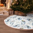 thumbnail image 4 of Salouo Music Shark Christmas Tree Skirt 36" Farmhouse Christmas Decorations Snowman Xmas Tree Skirt Tree Mat for Holiday Party Decor, 4 of 8