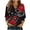 Red, variant on YUGYXL Womens Tops Casual Tropical Flower Blouses Ruffle Sleeve V Neck 3/4 Length Sleeve Womens Tops Shirts Orange S