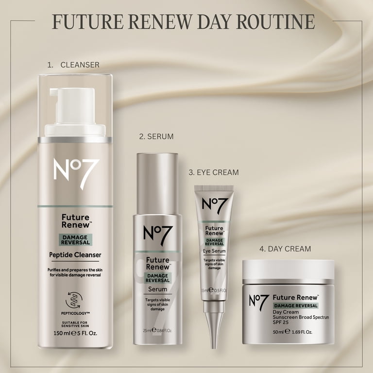 No7 Future Renew Day Cream with Peptides, SPF 25, UV Protection