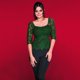 thumbnail image 1 of 998-63 Blusa dama tela de encaje color verde botella Cklass 998-63, 1 of 2