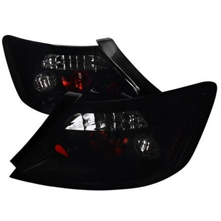 Spec-D Tuning LT-CV062BB-TM Euro Tail Lights Glossy Black Housing with Smoke for 06 to 10 Honda Civic, 10 x 19 x 25