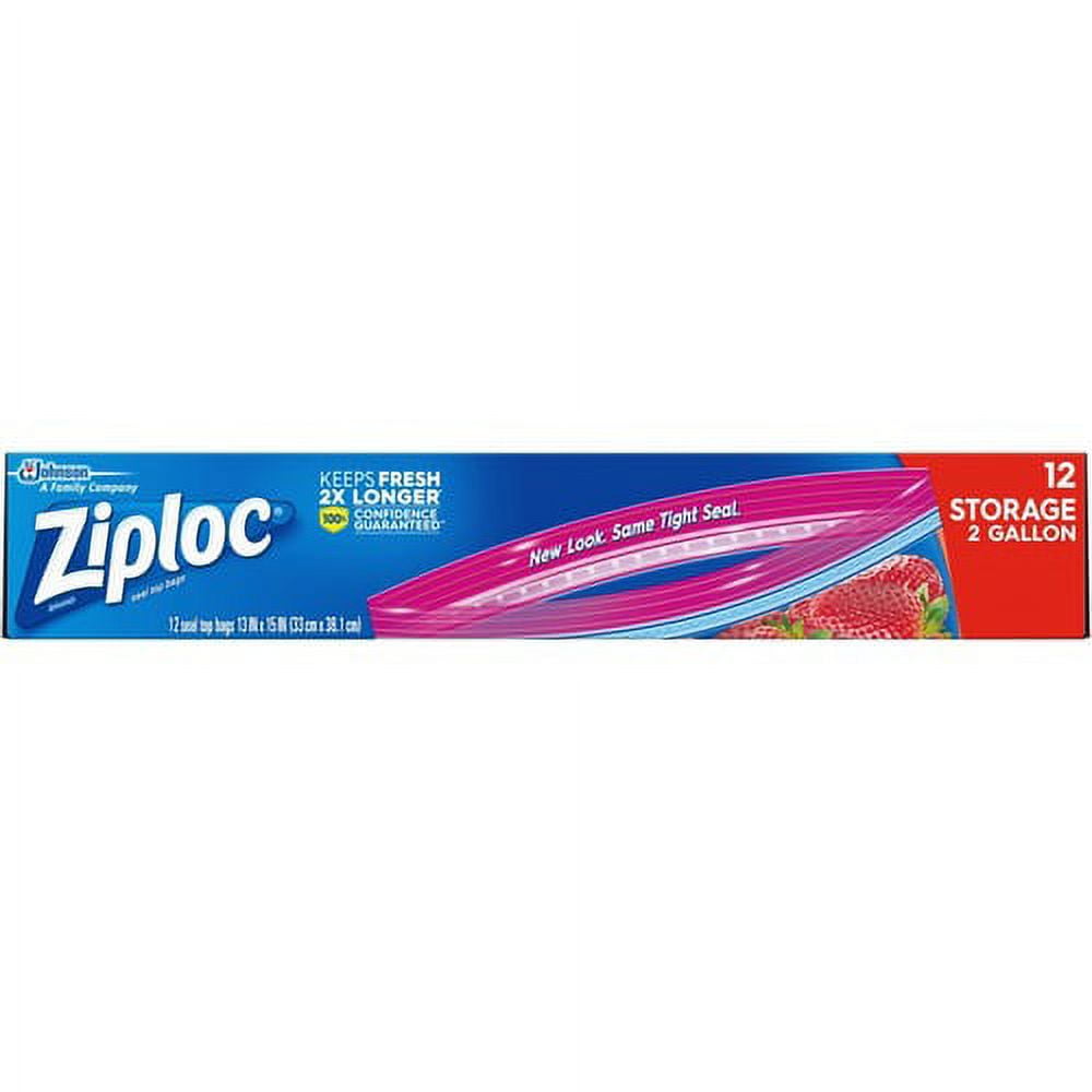 Ziploc Storage Bags, Jumbo 2 Gallon Size (12 Bags)