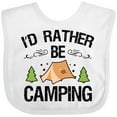 thumbnail image 3 of Inktastic Id Rather Be Camping with Tent Trees and Stars Boys or Girls Baby Bib, 3 of 4