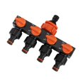 thumbnail image 1 of Kuntesetty 4 Way Hose Splitter Water Divider Easy to Install Water Separator Switch Control Red, 1 of 10