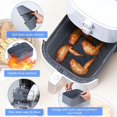 thumbnail image 3 of 2 Pcs Doublures en Silicone pour Friteuse à Air Chaud, Pot en Silicone pour Friteuse à Air Ninjas, Réutilisables, pour Friteuse à Air, Four, Micro-Ondes, 3 of 5