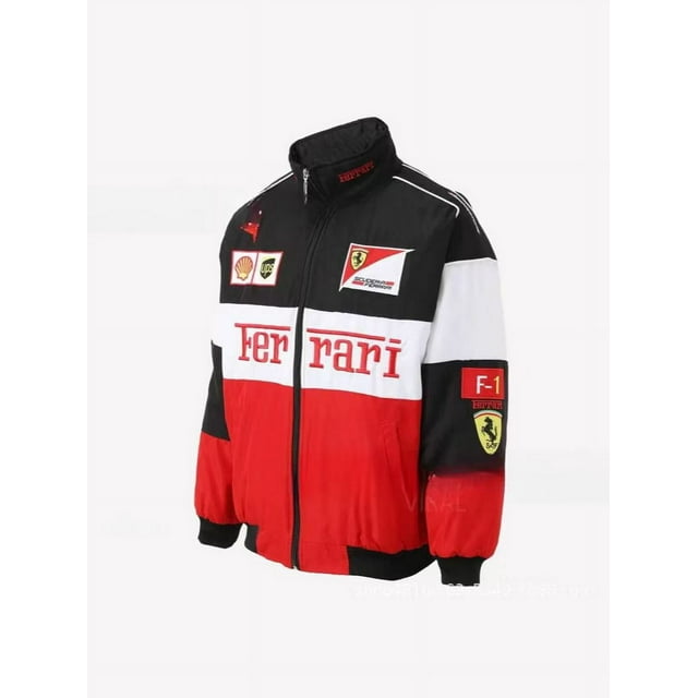 F1 Spring And Autumn Thin Embroidered Racing Jacket Retro European And American Style Casual Motorcycle Riding Jacket