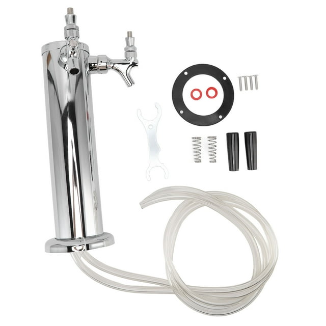 Oubit Distributeur de Bière Pression, Tour de Kegerator de Bière Pression, Tour de Kegerator de Bière Pression à Double Robinet, Tour de Bière Pression Robuste et Résistante