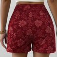 thumbnail image 2 of Women’s High Waisted Floral Denim Shorts, Summer Casual Jean Shorts, 2 of 5