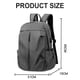 thumbnail image 2 of Mochila para mujer y hombre, mochila de viaje, mochila resistente al agua, mochila de día, gris oscuro, 2 of 5