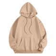 thumbnail image 3 of MHFRRA Sudadera con Capucha y Estampado de Moda, Informal, de Manga Larga, Suave y Cómoda, para Uso Diario En Otoño E Invierno, para Actividades Al Aire Libre, Ligera y Cálida Caqui, 3 of 5