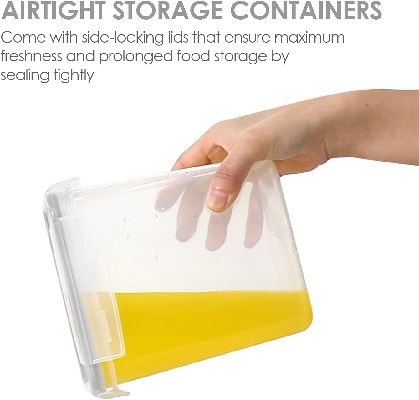 Airtight Food Storage Containers with Lids, Plastic Kitchen and Pantry Storage Jars for Cereals, Dry Food, Flour and Sugar, BPA Free
