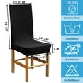 thumbnail image 5 of CAVEEN Dining Room Chair Covers 4 Pack Dining Chair Covers with Ties, High Stretch Chair Seat Protector Cover Removable Washable Dining Chair Slipcover for Dining Room, 5 of 7