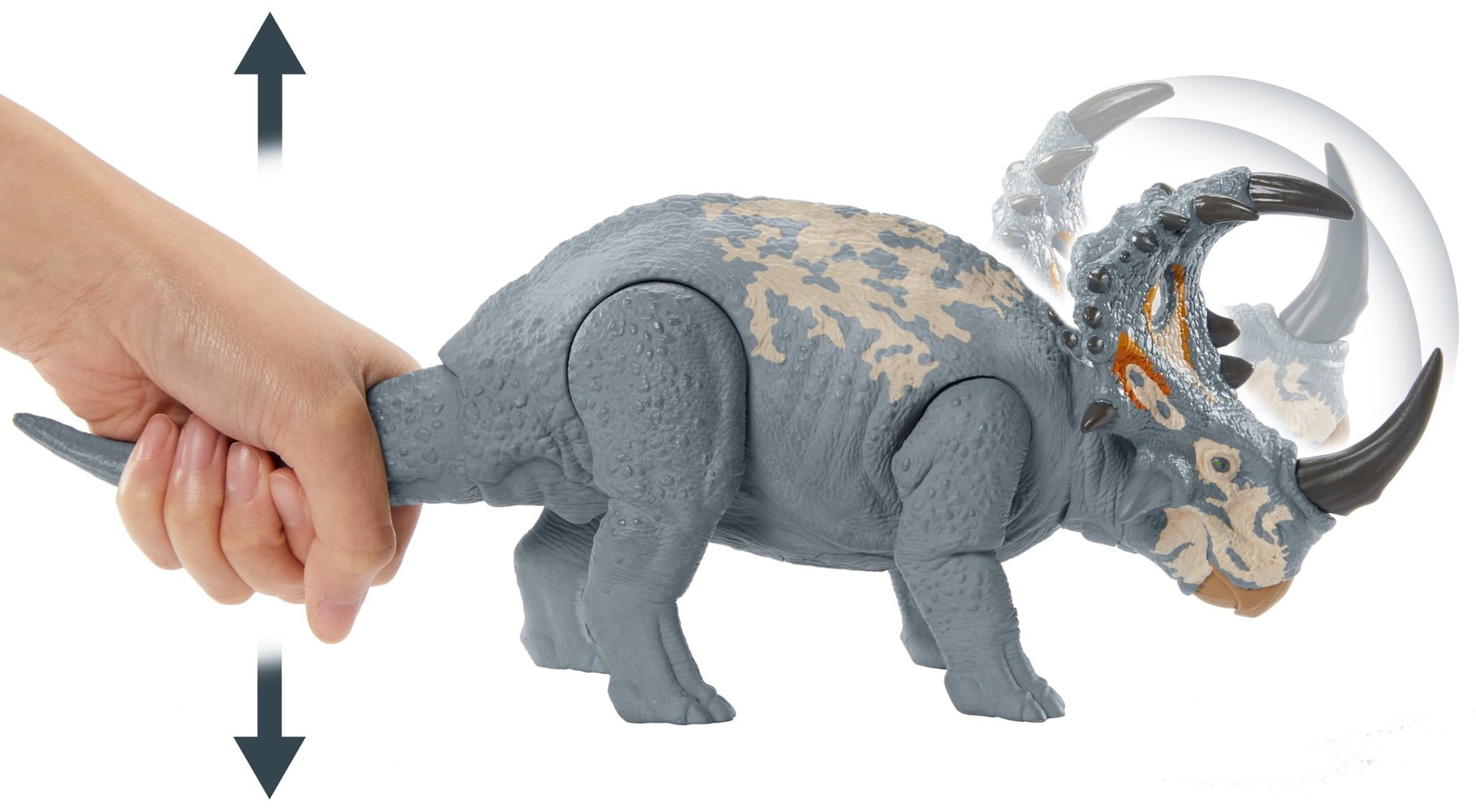 Mattel Jurassic World Sound Strike Sinoceratops Dinosaur Action Figure (3.34")