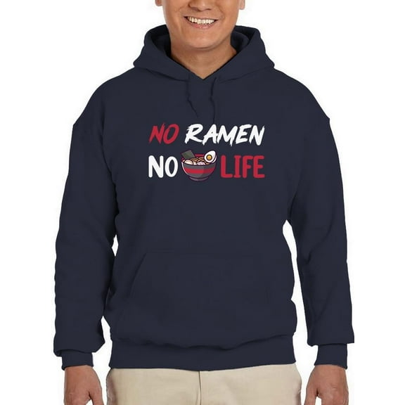 No Ramen No Life Quote Art Hoodie Men's -SmartPrintsInk Designs