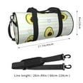 thumbnail image 2 of Rocae Avocado of a Hear Print Round Travel Duffel Bag and Fitness Bag, Women's Waterproof Weekend Tote, Men's Travel and Fitness Essentials, 2 of 8