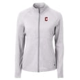 thumbnail image 2 of Women's Cutter & Buck  Heather Gray Cleveland Guardians Adapt Eco Knit Raglan Full-Zip Jacket, 2 of 3