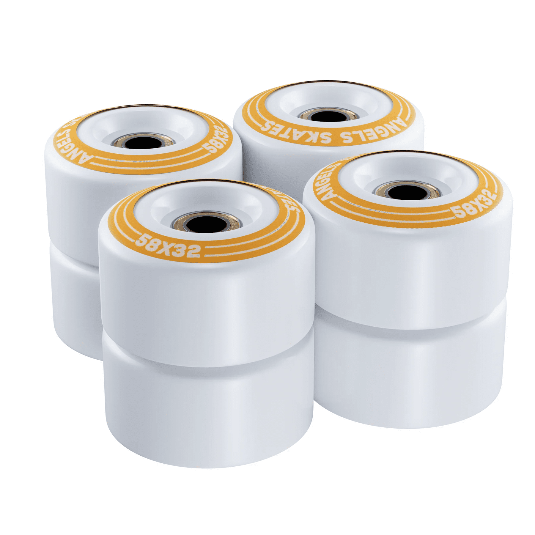 Angels Skates Replacement Wheels 58 x 38mm, 85A Hardness Quad Roller