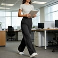 thumbnail image 4 of Hilenly Wide Leg Yoga Pants for Women Crossover High Waist Yoga Pants with Pockets Straight Leg Gym Workout Pants, 4 of 10