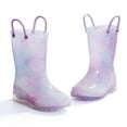 thumbnail image 3 of Kushyshoo Kids Starry Sky Glitter Light up Rain Boots Size 10 Toddler Girls Shoes, 3 of 6