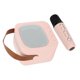thumbnail image 4 of Mini karaoke portátil altavoz bluetooth con micrófono inalámbrico bajo tono ajustado rosa, 4 of 10
