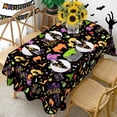 thumbnail image 6 of Halloween Tablecloth 54x72 Inch Oval, Halloween Washable Table Cover for Sisters Party Picnic Dinner Decor, Orange & Black, 6 of 6