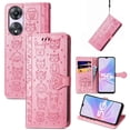 thumbnail image 2 of Funda Cartera FOXDOCK para OPPO A78 , Flip PU con Relieve de Gatos y Perros, Tarjetero y Soporte, 2 of 6