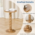 thumbnail image 5 of CONCETTA Modern Round Side Table, Accent End Table with Solid Wood Spindle, Small Drink Table for Living Room, Bedroom, Couch, Office, Brown, 5 of 7