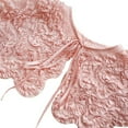 thumbnail image 6 of Yokua Detachable Fake Collar Shawl Elegant 3D Ruffled Ruched Jacquard Pink Capelet, 6 of 7