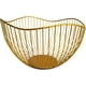 thumbnail image 1 of Cesta de frutas de alambre de metal, frutero decorativo con marco de metal, organizador de postres para sala de estar, cocina, encimera (negro, altura 2,7 pulgadas), 1 of 5