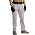 thumbnail image 2 of Domzest Men's Flex Stretch Tactical Pants Water Resistant Ripstop Cargo Pants Lightweight BDU Outdoor Work Hiking Dark Gray L, 2 of 4