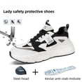 thumbnail image 2 of YOURDIARY Steel Toe Work Shoes for Women Safety Shoes Work Lace-Up Sneakers, 2 of 7