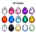 thumbnail image 5 of Uxcell 50PCS Flat Back Acrylic Teardrop Gems 13x18mm Artificial Rhinestones for DIY Crafts Bead Multicolor, 5 of 6