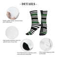 thumbnail image 5 of Women's Men's Thin Green Line America Flag Colorful Novelty Pattern Crew Athletic Socks, 5 of 7