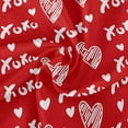 thumbnail image 3 of SKYSONIC XOXO Pattern Round Tablecloth 60inch Indoor Wrinkle Free, Valentine Red Heart Circular Lace Table Cover Washable for Kitchen Dining Decor, 3 of 7