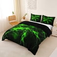 thumbnail image 2 of Homewish Green Gradient Lightning Bedding,Abstract Artwork Duvet Cover Full,Black Reversible,3-Piece,1 Duvet Cover and 2 Pillowcases, 2 of 6