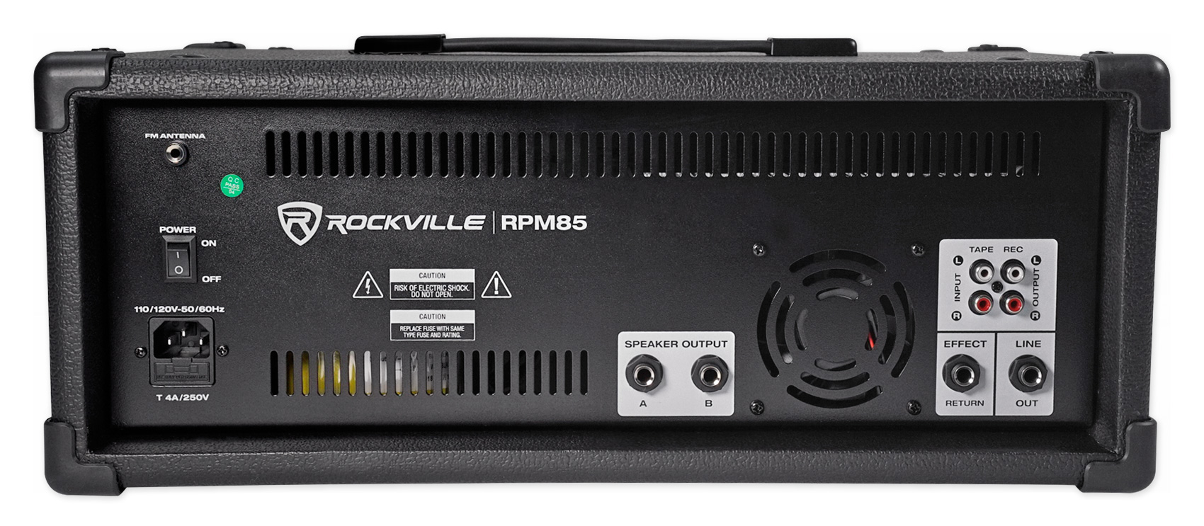 Rockville RPM85 2400w Powered 8 Channel Mixer/USB, Effects/Bluetooth+DI Box
