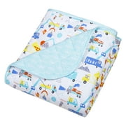 Trend Lab Construction Digger Quilted Jersey Multicolor Baby Blanket