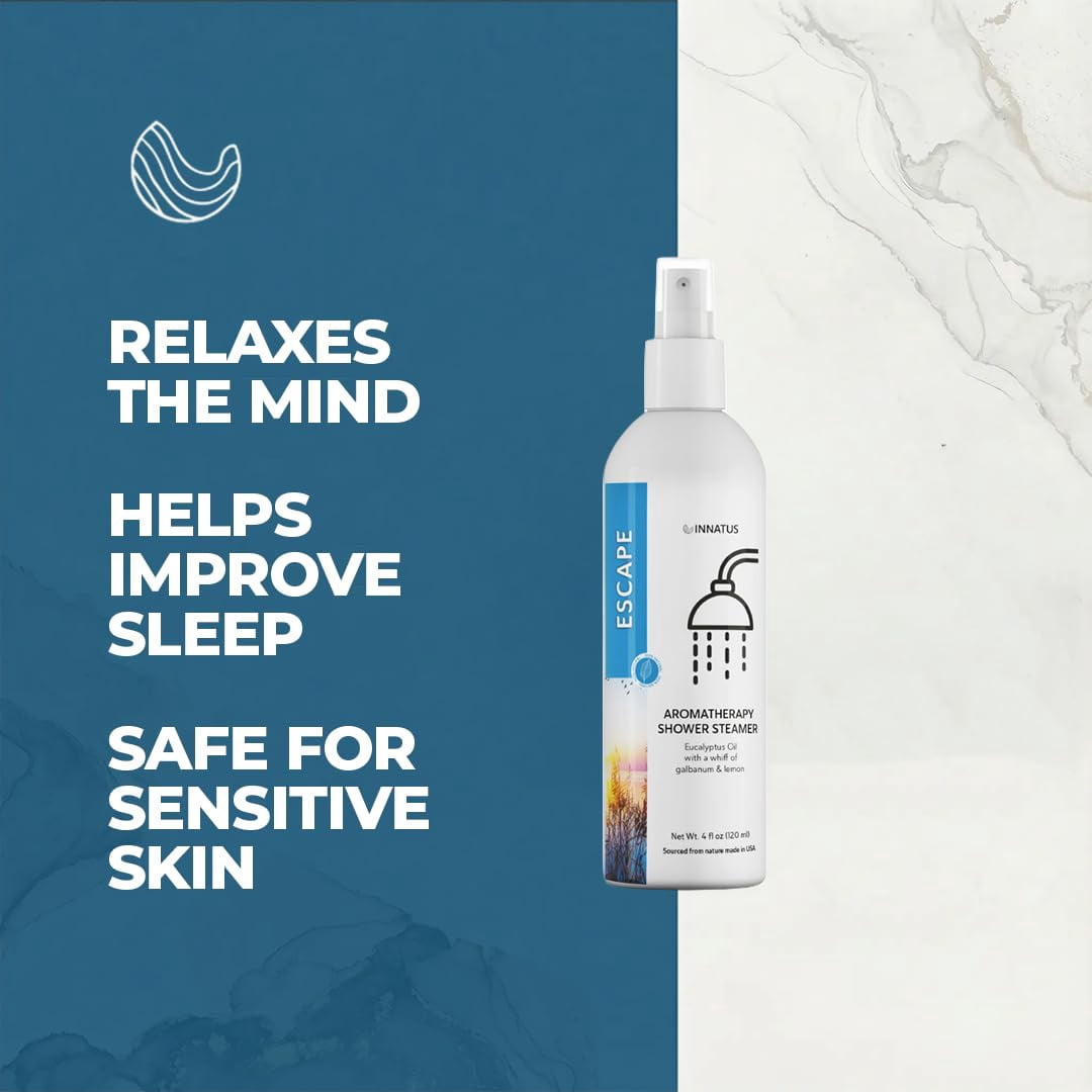 Soothing Shower Spray – 4oz Aromatherapy Shower Steamer Mist for a Spa-Like Experience – Relieves Stress & Elevates Your Shower – All-Natural Essential Oils (Eucalyptus Lemon)