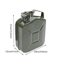 thumbnail image 3 of Recipiente utilitario de acero de 5 litros - A prueba de fugas, a prueba de óxido, con asa portátil, para almacenar y transportar aceite de gasolina, 3 of 5