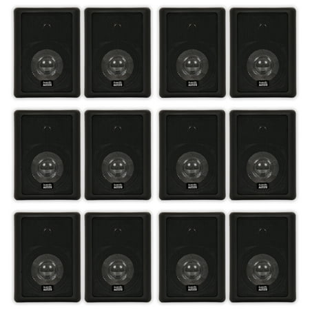 Acoustic Audio 151b Indoor Outdoor 2 Way Speakers 3600 Watt Black 6 Pair Pack 151b - 6pr