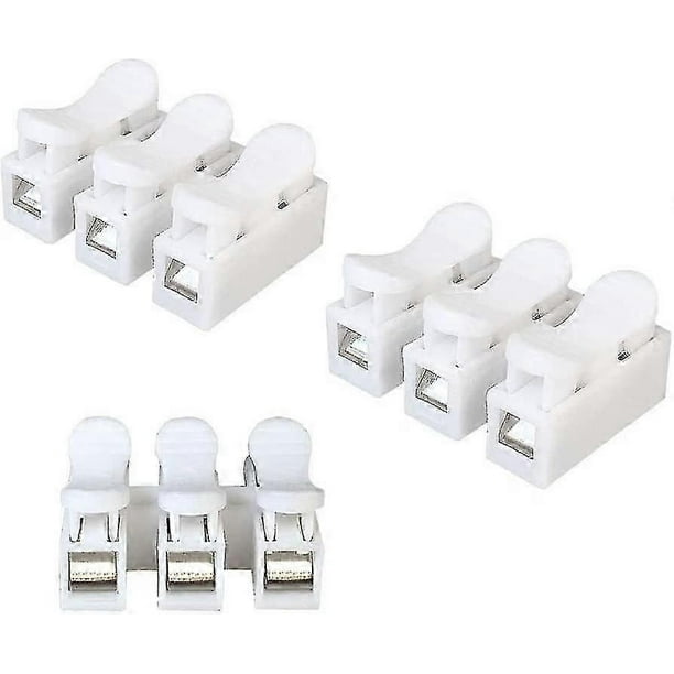 80 Pcs Ch3 Spring Wire Connectors, Electrical Cable Clamp Terminal Block Connector, Quick Connector Terminal Block