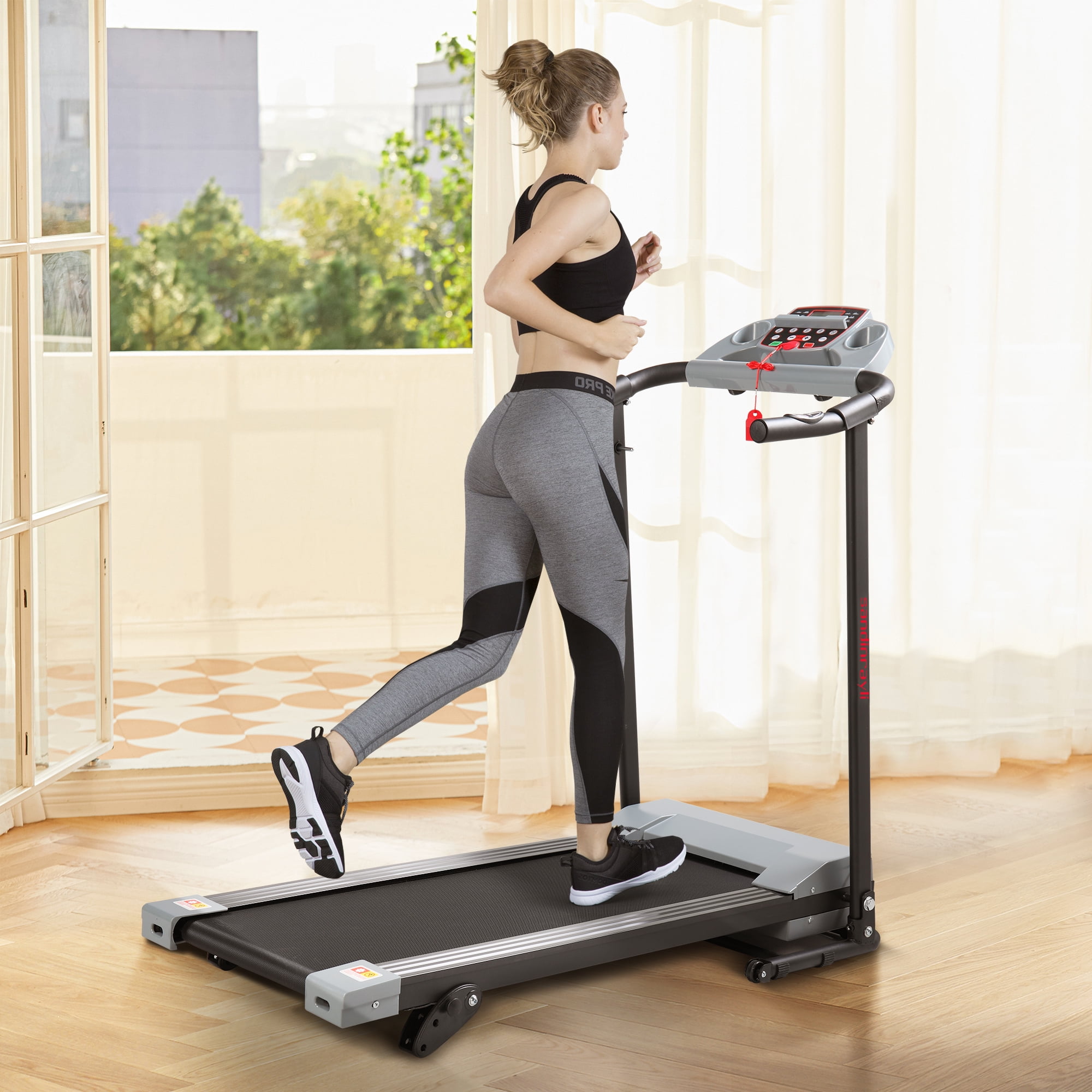 JAXPETY Folding Treadmill Fitness Machine Gym & Home Electric Motorized Power Treadmill 700W