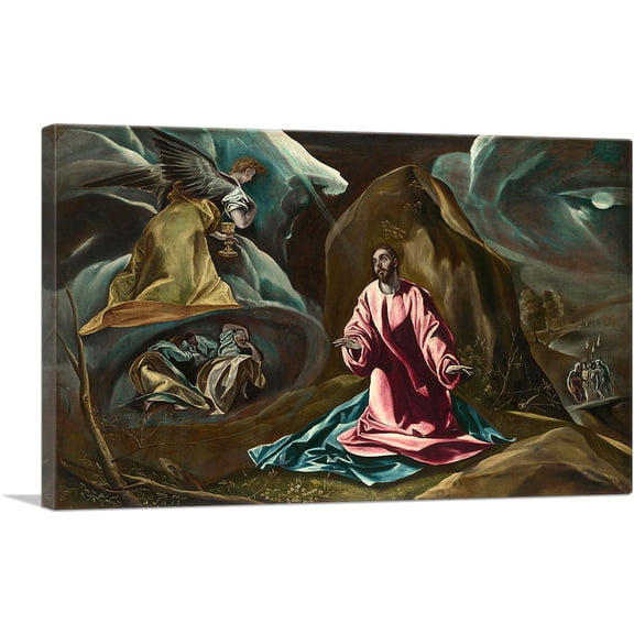 ARTCANVAS Agony in the Garden Canvas Art Print by El Greco - Size: 12" x 8" (0.75" Deep)