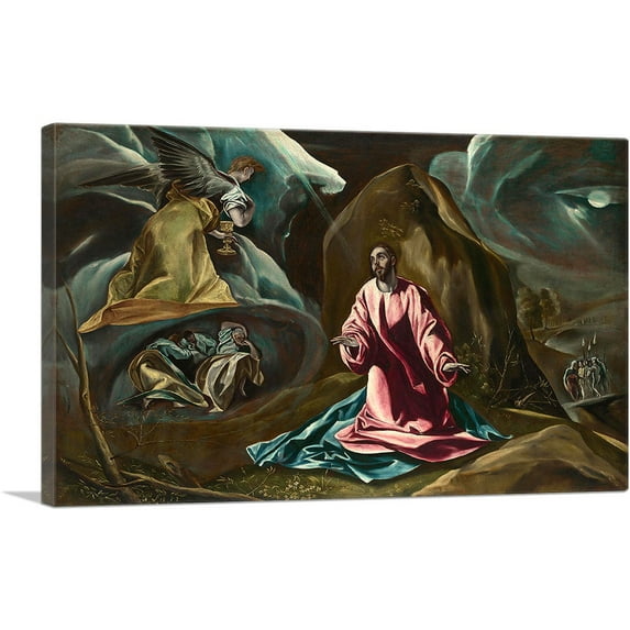 ARTCANVAS Agony in the Garden Canvas Art Print by El Greco - Size: 60" x 40" (0.75" Deep) (3-Piece)