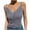 Gray, variant on Women's Lace Camisole Spaghetti Strap Sleeveless V Neck Slim Fitted Ribbed Knitted Tank Tops Going out Shirts
