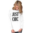 thumbnail image 5 of Just Chic Stylish Pretty Trendy Women's Long Sleeve T Shirt Brisco Brands X, 5 of 6